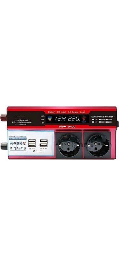 StoreBinbir 12v 2000w Modifiye Sinüs İnverter Araç Ve Güneş Enerjisi Uyumlu, Çift Usb, Çift Priz Ve Çakmaklık Epilons