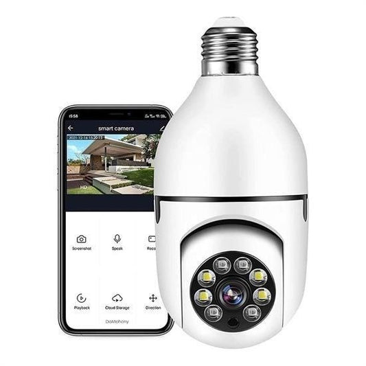 StoreBinbir WiFi 360 Panoramik Ampul Kamera Gece Görüş Ses Akıllı Hareket Algılayıcı