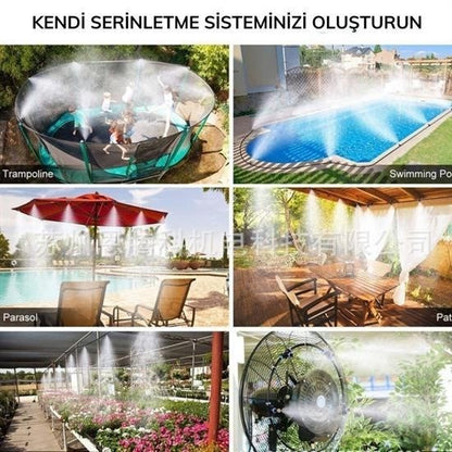 StoreBinbir 10 Metre Kendin Yap Balkon Veranda Çardak Kamelya Sulama Serinletme ve Nemlendirme Sistemi